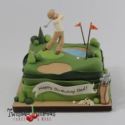 Golf Birthday Cake, Golf Themed Cakes, Golfers Birthday, Golf Birthday Cakes, Golf Birthday Gifts, Golf Party Decorations, New Birthday Cake, Golf Cake, Dad Birthday Cakes