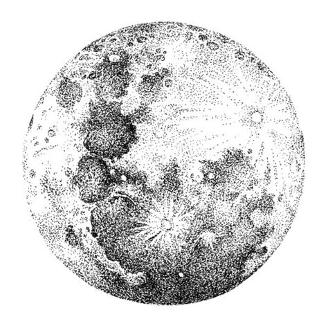 Moon Cycle Drawing, Planet Sketch, Drawing Tattoo Ideas, Cycle Drawing, Mercury Planet, Planet Vector, Tattoo Wolf, Tree Moon, Dotted Drawings