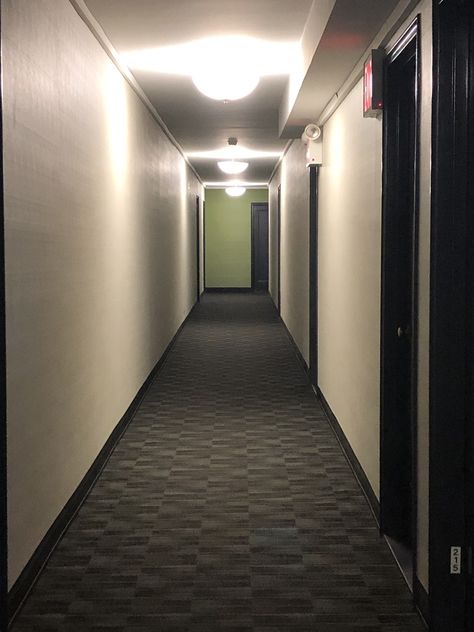 A hallway in client's building.  Proves that a clever design eye and a reasonable project budget can truly transform a standard 1960's era apartment building hallway.  A terrific juxtaposition of color, pattern, texture and sheens make this hallway special and inviting. Dorm Room Hallway, Professional Interior Design Portfolio, Condo Hallway, Apartment Building Hallway, Backrooms Levels, Building Hallway, Apartment Hallway, Boys Dorm Room, Chaotic Energy