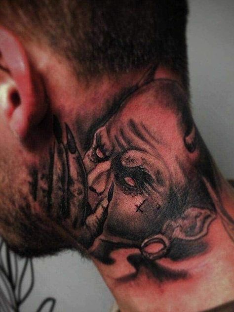 Devil Whispering In Ear, Devil Whispering In Ear Tattoo, Angel Whispering In Ear Tattoo Design, Angel Whispering In Ear Tattoo, In Ear Tattoo, Whispering In Ear, Ear Tattoo Design, How To Draw Ears, Tattoo Process