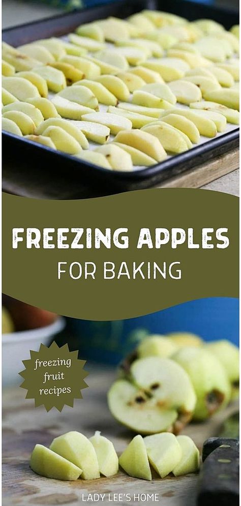 Passionate about baking? Learn freezing apples for baking through our in-depth guide. As a part of our freezing fruit series, this technique helps you preserve apples for those delightful baking sessions, whether it's for applesauce or apple butter. Find more Homesteading & Self-Sufficiency, Homestead Living, and Preserving Food Recipes at ladyleeshome.com. How To Freeze Apples, Freeze Apples, Frozen Apples, Preserve Apples, Apples For Baking, Preserving Apples, Frozen Fruit Recipes, Dehydrated Apples, Freezing Fruit