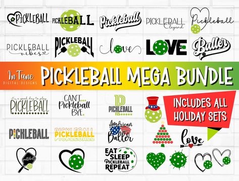 Pickleball Svg, Pickleball Shirts, Heart Clipart, Pickleball Shirt, Holiday Set, Creative Hobbies, Svg Designs, Cute Images, Diy Creative