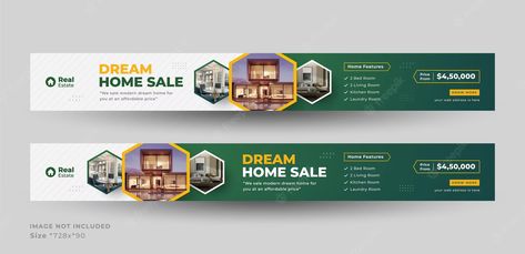 Premium Vector | Home sale real estate large web banner Real Estate Homes, Real Estate Banner Design, Building Banner, Banner Real Estate, Cover Proposal, Graphic Designing Services, Real Estate Banner, Roll Banner, Proposal Cover