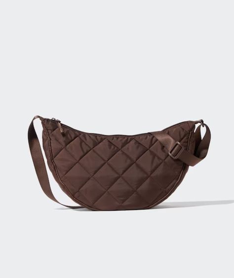 Uniqlo Bag, Round Shoulder Bag, Fall Winter Trends, Uniqlo Bags, Mini Shoulder Bag, Styling Ideas, Quilted Bag, Women Accessories Bags, Cross Body Bag