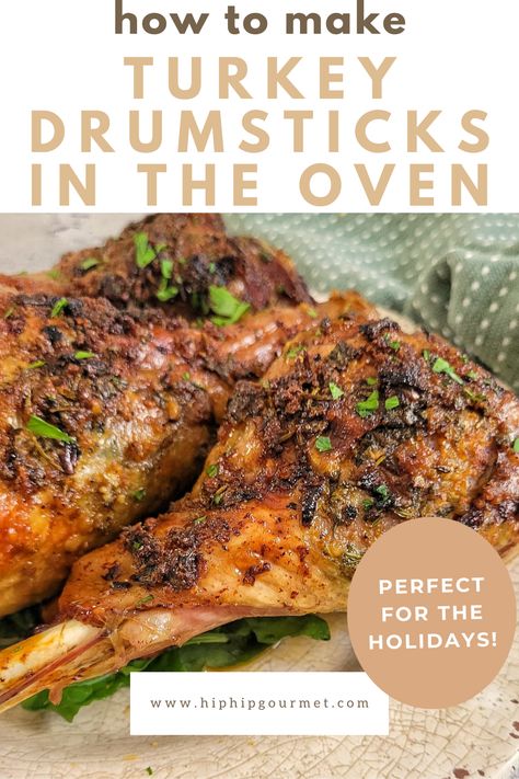 turkey drumsticks on a plate with fresh chopped parsley Turkey Drumstick Recipes, Oven Baked Turkey Drumsticks, Smothered Turkey Drumstick Recipe, How To Cook Turkey Drumsticks, Turkey Drumstick Recipe Oven Baked, Turkey Drumsticks Recipe, Turkey Drumstick Recipe, Drumstick Recipes Oven, Drumsticks Oven