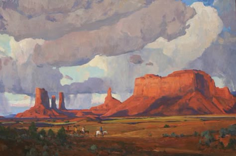 Western Landscape Illustration, Eric Bowman, Desert Paintings, Desert Landscape Painting, Maynard Dixon, Landscape References, Western Artwork, Western Landscape, Southwestern Art