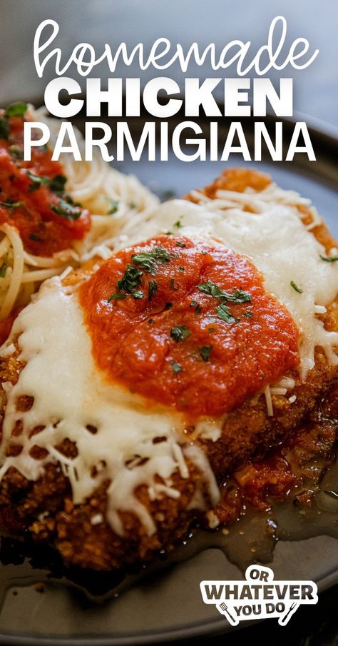 Chicken Parmigiana - Or Whatever You Do Italian Chicken Parmigiana, Chicken Parma, Chicken Parmigiana Recipe, Special Occasion Dinner, Chicken Parmigiana, Parmesan Recipes, Finger Foods Easy, Winner Winner Chicken Dinner, Frozen Chicken