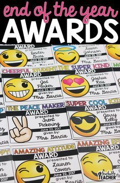 Awards For Students, Emoji Printables, End Of Year Awards, Classroom Awards, Planning School, Class Awards, School Awards, Reading Curriculum, The Emoji