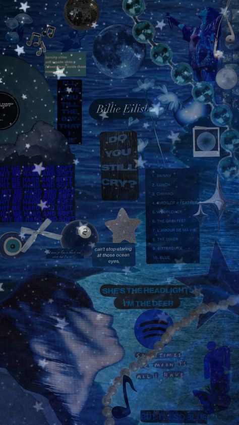 #BillieEilish #Billie #wildflower #stars #blue #thedinner #BITTERSUITE #Deerinheadlights #🖤💙🤍 💗💗 Cute Wallpapers Billie Eilish, Billie Blue Aesthetic, Wildflower Billie Eilish Aesthetic, Wildflower Wallpaper Billie Eilish, Billie Eilish Wildflower Wallpaper, Wildflower Billie Eilish Wallpaper, Blue Billie Eilish Wallpaper, Billie Eilish Blue Aesthetic, Wildflower Billie Eilish