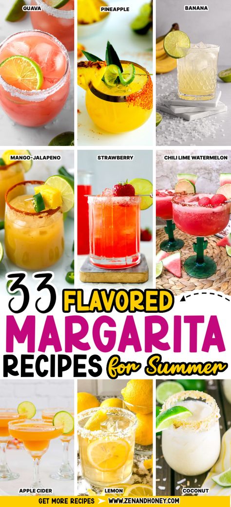 Flavored Margarita Recipes – If you’re tired of the classic margarita recipe, and want to try something new, these best flavored margarita recipes will sure to be a hit at your next Mexican party night. Featuring exotic fruits, spices, and herbs, these tequila-based cocktails are the perfect way to get your party going. Tropical Margarita Recipe, Flavored Margarita Recipes, Types Of Margaritas, Margaritas Recipes, Homemade Margarita Recipe, Margarita Mix Recipe, Spicy Margarita Recipe, Margarita Cocktails, Strawberry Margarita Recipe