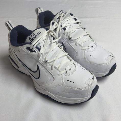 New! Nike AIR MONARCH Walking Shoe Men's Size 12 4E EEEE White Navy Blue Extra Wide was just added to eBay. Check it out! #eBay #eBaySeller Air Monarch Iv, Nike Air Monarch Iv, Nike Air Monarch, Mens Walking Shoes, New Nike Air, New Nike, Walking Shoes, Ebay Store, Nike Shoes