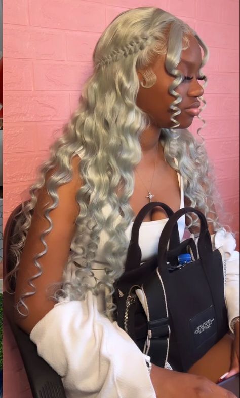 Wigs Silver, Bombshell Hair, 13x4 Lace Front Wig, Frontal Wig Hairstyles, Birthday Hairstyles, Hair For Women, Birthday Hair, Lace Front Wigs Human Hair, Frontal Hairstyles