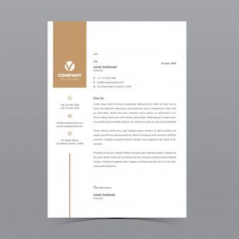 Letterhead Layout Design, Letterhead Layout, Letterhead Design Inspiration, Letterhead Format, Stationery Design Inspiration, Company Letterhead Template, Professional Letterhead, Inmobiliaria Ideas, Letterhead Business