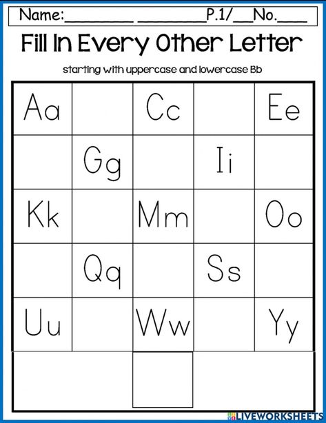 English Missing Letters Worksheet, Write The Letters Worksheet, Alphabet Writing Worksheets Kindergarten, Writing The Alphabet, Worksheet On Letters For Kindergarten, Write Missing Alphabet Worksheet, Alphabet Missing Letters, Missing Alphabet Worksheets Kindergarten, Spelling Worksheets For Kindergarten