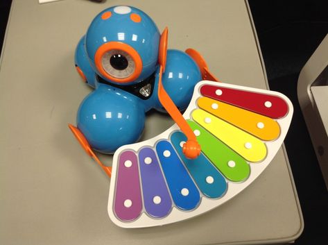 Using the xylophone accessory that comes with the Wonder Pack kit, this app enables children to compose songs and program Dash to move around while playing music. The idea behind this activity is to teach children the concept of sequencing and loops. Dash And Dot Robots, Dash Robot, Robot Activity, Stem Classes, Dash And Dot, Robot Technology, The Dash, Classroom Activities, Teaching Kids