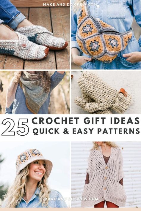 Crochet Diy Ideas, Crochet Presents, Quick Crochet Gifts, Crochet Gift Ideas, Easy Beginner Crochet Patterns, Crochet Project Free, Make And Do Crew, Crochet Best, Easy Crochet Projects