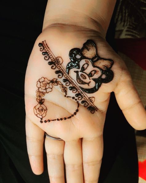 Henna Mehndi Designs | Figure Mehndi Designs | Cartoon Mehndi Designs Mickey Mouse Mehndi, Cute Mehndi, Mehendi Ideas, Mehndi Ideas, Mehndi Designs For Kids, Stylish Mehndi, Stylish Mehndi Designs, Latest Mehndi, Mehndi Designs For Fingers