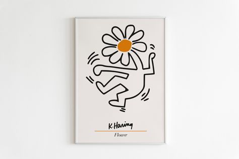 Excited to share the latest addition to my #etsy shop: Keith Haring Flower Dancing Poster, Keith Haring Dans, Exhibition Poster, Pop Art Print, Modern Wall Art, Flower Poster, Unique Home Decor https://etsy.me/3gGfZ4f #beige #anniversary #valentinesday #orange Keith Haring Flower, Keith Haring Art, Haring Art, Wall Art Flower, Flower Poster, Standard Paper Size, Pop Art Print, Keith Haring, Exhibition Poster