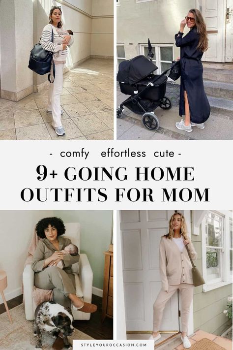 Hospital Post Partum Outfits, Outfits For After Giving Birth, Mother Going Home Outfit, Post Birth Hospital Outfit, Mom Going Home From Hospital Outfit, Outfits To Leave Hospital For Mom, Going To Hospital Outfit, Moms Coming Home Outfit From Hospital, Comfy Going Home Outfit For Mom