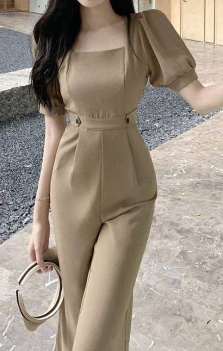 Classy Jumpsuit Outfits, Classy Jumpsuit, Beautiful Jumpsuits, Long Jumpsuit, Solid Jumpsuit, Hacks Clothes, Trendy Tops For Women, Jumpsuit Elegant, Elegant Lady