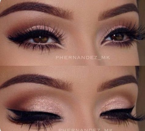 About Brown Eyes, Bridal Makeup For Brown Eyes, Brown Eyes Makeup, Seductive Makeup, Bombshell Makeup, Seductive Eyes, Make Up Designs, Wedding Hairstyles And Makeup, Glam Wedding Makeup