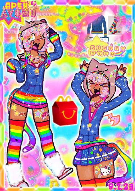 rainbow rainbowcore kawaiicoreedit kawaiicore cutecoreedit cutecore moeart moeartstyle glitchcore aesthetic ios iosicon kawaiiart arttutorial altdrawingstyle Anime Barbie, Nya Cat, Scenecore Art, Scene Wallpaper, Bts Cute, Scene Core, Scene Drawing, Nyan Cat, Scene Art