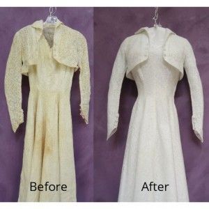 Vintage wedding dress restored to be worn by new bride...#weddingdress  #vintagewedding Wedding Dresses Cocktail Length, Wedding Dress Restoration, Fabric Bouquet Wedding, Thrifted Wedding, Recycle Wedding Dress, Heirloom Wedding Dress, French Lace Wedding Dress, Wedding Dress Sewing Patterns, Old Wedding Dresses