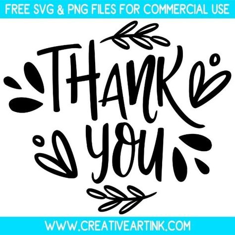 Thank You SVG – Free SVG Files | Creativeartink.com Thank You Svg Free, Thank You Svg, Teachers Thanksgiving, Thank You Images, Free Svg Files, Free Cut Files, Online Tutorials, Cheer Mom, Christian Christmas