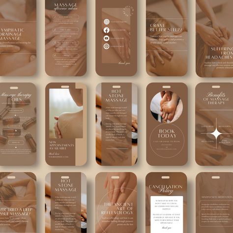 #Instagram_Design #Therapist_Social_Media #Spa_Instagram #Modern_Minimalist_Aesthetic Therapist Social Media, Spa Instagram, Massage Images, Modern Minimalist Aesthetic, Modern Fonts Free, Skin Care Business, Pin Template, Facebook Layout, Spa Design