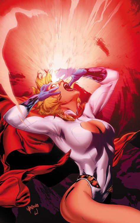 #Power #Girl #Fan #Art. (WORLDS’ FINEST #18) By: Emanuela Lupacchino. (THE * 5 * STÅR * ÅWARD * OF: * AW YEAH, IT'S MAJOR ÅWESOMENESS!!!™) Power Girl Comics, Power Girl Dc, Miss Hulk, Dc Comics Girls, Arte Dc Comics, Dc Comics Artwork, Dc Comics Characters, Comics Girls, Dc Characters