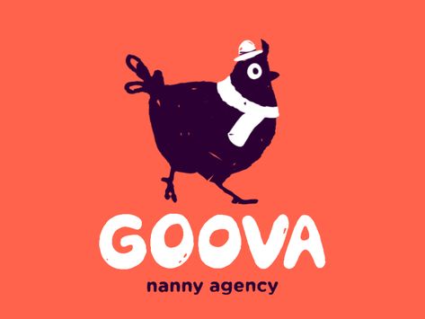 Goova dribble Nanny Illustration, Chicken Illustration Design, Chicken Logo Ideas, Motion Logo Design, Hen Logo, Animal Branding, Sticker Typography, Animal Logo Design, Great Logo Design