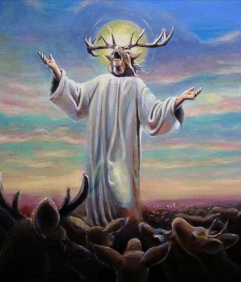 Deer God Deer God, God Meme, Deer, Jesus, Funny