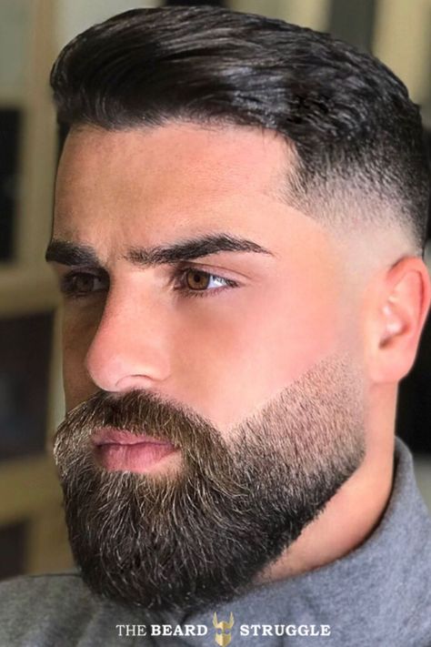 Faded Beard Styles Black Beard Styles, Fade Haircut With Beard, Beard Styles Bald, Medium Beard Styles, Faded Beard Styles, Ducktail Beard, Beard And Mustache Styles, Goatee Beard, Stubble Beard