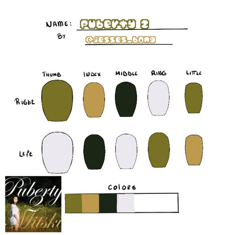 Nail Color Palette Ideas, Mitski Inspired Nails, Laufey Nails Ideas, Mitski Inspired Outfits, Mitski Nails Ideas, Mitski Makeup, Mitski Nails, Album Cover Nails, Album Nails