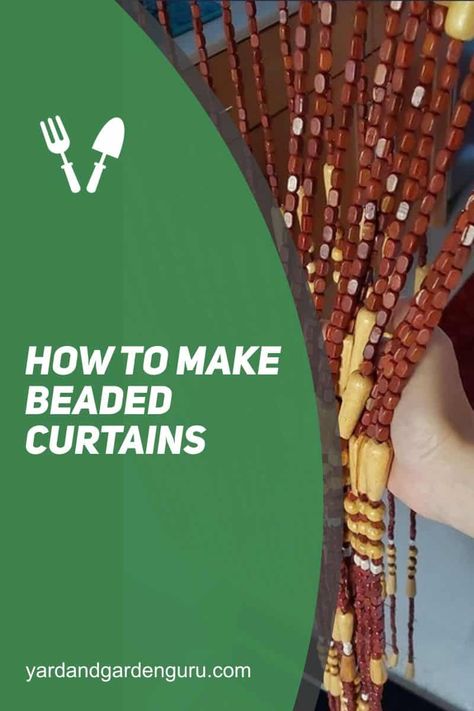 Beaded Door Curtains Diy How To Make, Diy Beaded Curtain Ideas, Beaded Curtains Doorway Diy, Door Beads Curtain Diy, Bead Curtain Pattern, Beaded Curtain Pattern, Beaded Door Curtains Diy, Beads Curtain Ideas, How To Make A Beaded Curtain