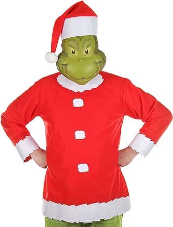 Grinch Clothing, Grinch Clothes, Grinch Outfit, Unique Couples Costumes, Grinch Mask, Top Hat Costume, Grinch Costumes, Unique Couple Halloween Costumes, Grinch Santa