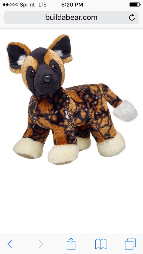 Wild dog build a bear Build A Bear Dog, Realistic Stuffed Animals, Painted Dog, Custom Stuffed Animal, Teddy Bear Dog, Wild Dog, African Wild Dog, Pointed Ears, Dog Stuffed Animal