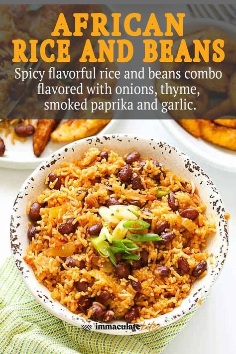 African Ribs Recipe, Six Bean Medley Recipes, Rice And Black Eyed Peas Recipe, Nigerian Black Eyed Peas Recipe, Asian Rice And Beans, Jerk Rice And Beans, African Rice Recipes Nigerian Food, African Rice And Beans, Black Eye Peas And Rice Recipes