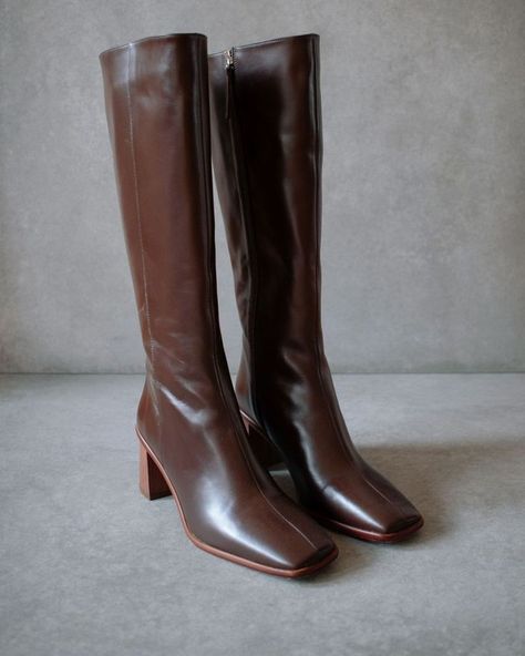 Brown Leather Knee High Boots, Brown Knee High Boots, Leather Knee High Boots, Riding Boot, Barefoot Shoes, Knee High Leather Boots, Coffee Brown, Fall Shoes, Brown Leather Boots