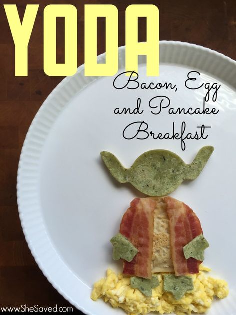 If you have Star Wars fans then make sure to check out this special Yoda Star Wars breakfast! It's easy and fun and will be a sure hit with young jedi warriors! Breakfast With Pancakes, Star Wars Essen, Star Wars Breakfast, Birthday Breakfast For Husband, Breakfast Kids, Pancakes Bacon, Party Breakfast, Star Wars Food, Pancakes And Bacon