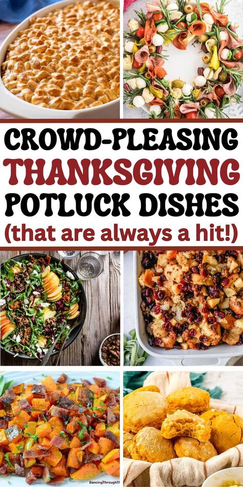 Easy Thanksgiving potluck ideas, like the best make ahead side dishes, easy Thanksgiving desserts, fall appetizers, and main dishes for your office work potluck, Thanksgiving dinner, or friendsgiving potluck party. Make Ahead Thanksgiving Dishes, Thanksgiving Potluck Ideas For Work, Thanksgiving Dishes To Bring, What To Bring To Thanksgiving, Thanksgiving Potluck Dishes, Make Ahead Side Dishes, Potluck Ideas For Work, Thanksgiving Potluck Ideas, Easy Desserts For A Crowd