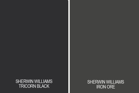 Black Paint Kitchen Cabinets, Best Black For Accent Wall, Painting Your Front Door Black, She Twin Williams Tricorn Black, Iron Mountain Vs Iron Ore Paint, Best Black Paint For Kitchen Island, Black Kitchen Island Paint Colors, Sherwin Williams Tricorn Black Door, Flat Black Paint Walls