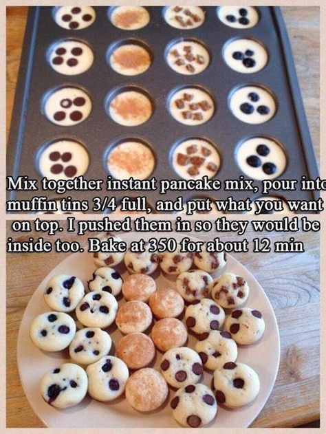 Love It DIY Mini Pancake Bites Recipe Pancake Bites Recipe, Mini Pancake Maker, Quick Muffins, Party Snacks Easy, Pancake Bites, Pancake Muffins, Pancake Maker, Dried Berries, Breakfast Party