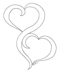 doodle hearts Heart Shapes Template, Marriage Card, Optical Illusion Drawing, Intertwined Hearts, Marriage Cards, Leap Day, Boho Art Drawings, Heart Coloring Pages, Pixel Art Templates