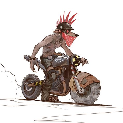 Cats In Ancient Egypt, Character Design Challenge, Apocalypse Art, Psy Art, Biker Art, Desenho Tattoo, Motorcycle Art, Post Apocalypse, Design Challenge