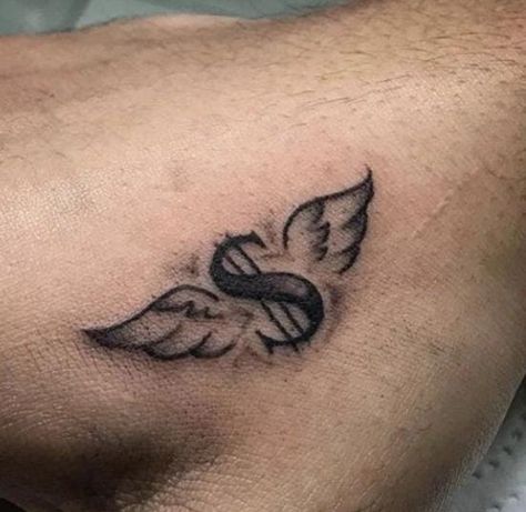 Small Money Tattoo, Dove Hand Tattoo, Small Tattoos For Boys, 2007 Tattoo, Tato Simple, Tattoos Masculinas, Monarch Butterfly Tattoo, Tatuagem Masculina Pequena, Money Tattoo