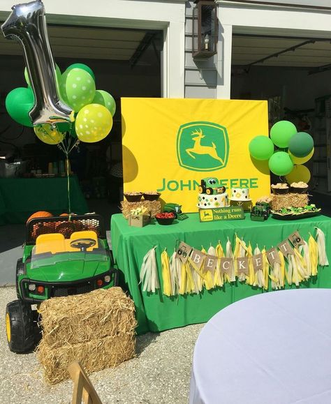 2nd Birthday Tractor Theme, Tractor Themed Birthday Party, Tractor Birthday Party Theme, John Deere Birthday Party, John Deere Party, John Deere Birthday, Tractor Birthday Party, Tractor Party, Farm Themed Birthday Party