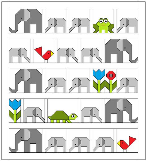 Elephant Quilt Pattern, Elephant Quilts, Elephant Quilts Pattern, Elephant Quilt, Baby Patchwork Quilt, Elephant Parade, Small Elephant, Patchwork Baby, Childrens Quilts