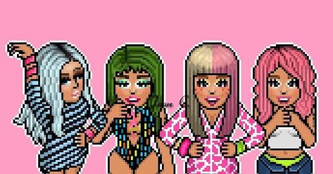 Super Bass Nicki Minaj, Nicki Manij, Queen Of Rap, Onika Maraj, Art Pixel, Nicki Minaj Pictures, Super Bass, Pixel Drawing, Bass Music