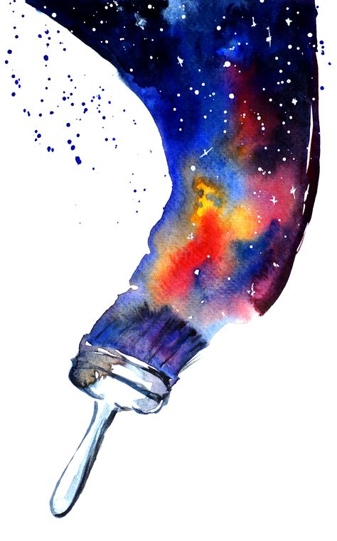 Paint galaxy in watercolor step by step with Watercolor Travelers for free.  *** #watercolor #aquarelle #art #painting #university #tutorial #universe #course Universe Drawing Galaxies, Aquarelle Art Ideas, Space Galaxy Art, Galaxy Watercolor Painting, Universe Watercolor, Galaxy Drawing, Paint Galaxy, Watercolor Step By Step, Galaxy Illustration